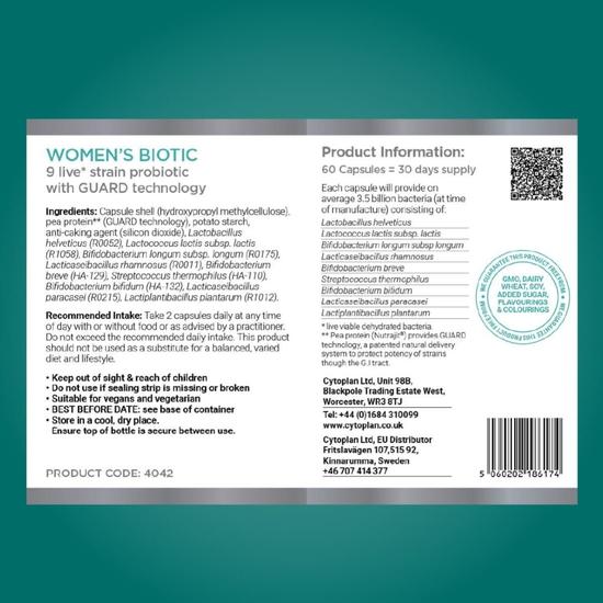 Cytoplan Women's Health Probiotic Capsules 60 Capsules