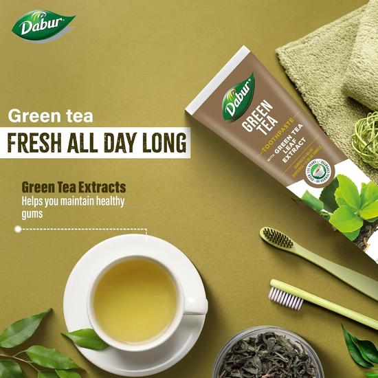 Dabur Green Tea Toothpaste With Green Tea Leaf Extract 100ml