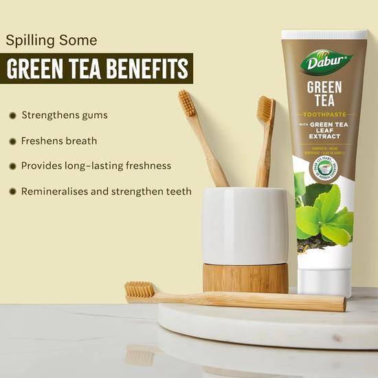 Dabur Green Tea Toothpaste With Green Tea Leaf Extract 100ml