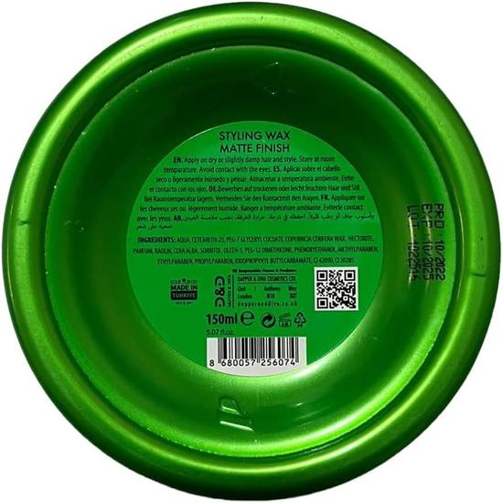Dapper And Diva Styling Wax Matte Finish Green 150ml