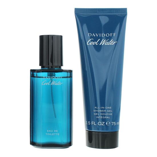 Davidoff Cool Water Eau De Toilette 40ml + Shower Gel 75ml Gift Set For Him 40ml