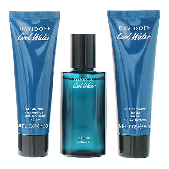 Davidoff Cool Water Eau De Toilette Shower Gel + Aftershave Balm Gift Set 40ml