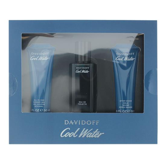 Davidoff Cool Water Eau De Toilette Shower Gel + Aftershave Balm Gift Set 40ml