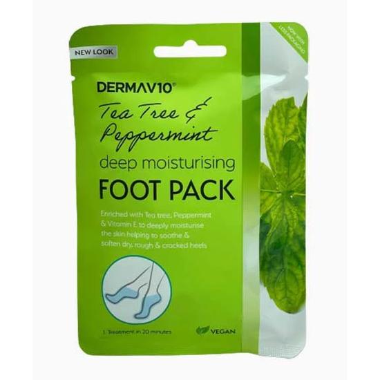 Derma V10 Tea Tree & Peppermint Deep Moisturising Foot Pack
