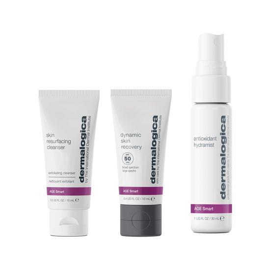 Dermalogica The Dynamic Firm + Protect Set Skin Resurfacing Cleanser (15ml) + Dynamic Skin Recovery Spf 50 (12ml) + Antioxidant Hydramist (30ml)