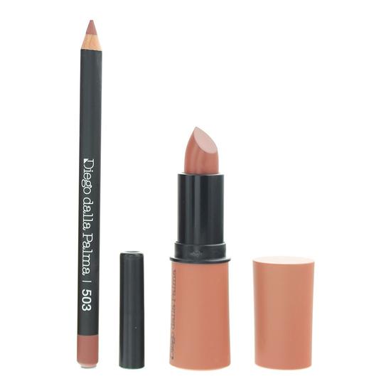 diego dalla palma Lip Contour Kit Lipstick 4g + Lip Liner 1.1g 503 Raw Sienna 4g