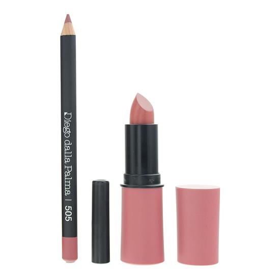 diego dalla palma Lip Contour Kit Lipstick 4g + Lip Liner 1.1g 505 Innocent Rose 4g