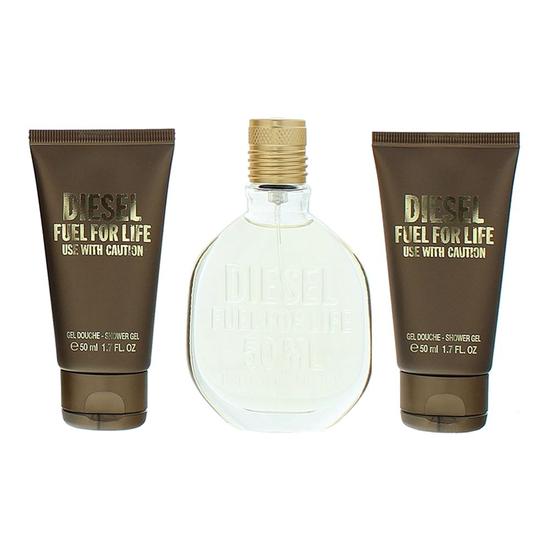 Diesel Fuel For Life 3 Piece Eau De Toilette Gift Set 6ml