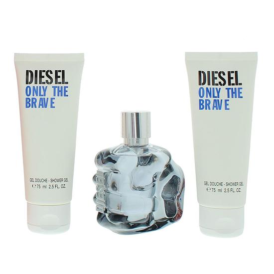Diesel Only The Brave Eau De Toilette Gift Set 3 Piece