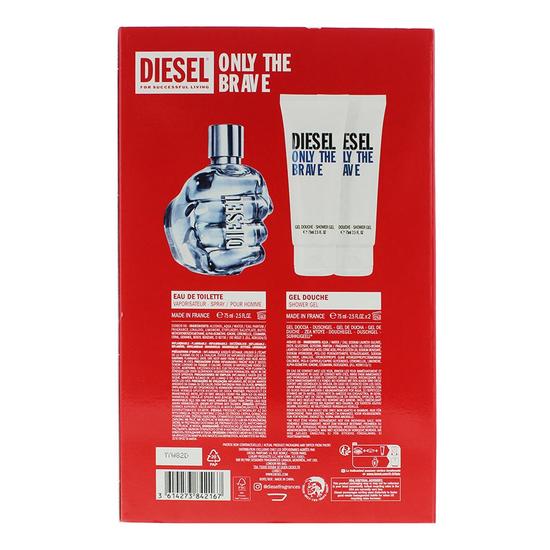 Diesel Only The Brave Eau De Toilette Gift Set 3 Piece