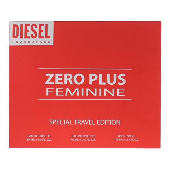 Diesel Zero Plus Feminine Eau De Toilette 75ml, 30ml + Body Lotion 100ml Gift Set 75ml