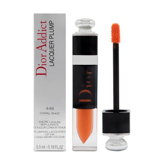 DIOR Addict Lacquer Plump Lipstick Shade 448 Coral Shot