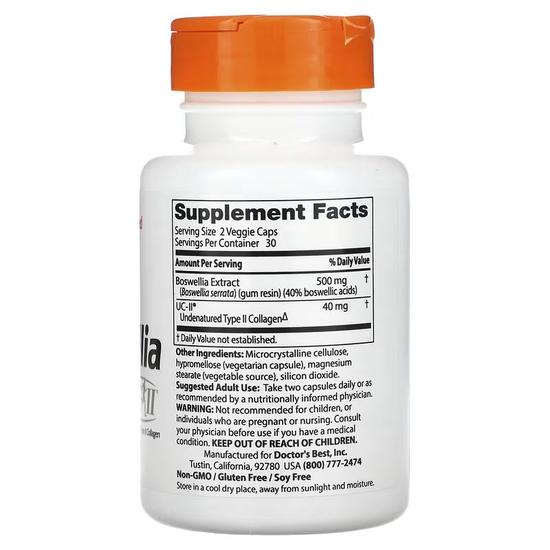 Doctor's Best Boswellia With UC-II Capsules 60 Capsules