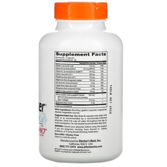 Doctor's Best Calcium Bone Maker Complex With MCHCal Capsules 180 Capsules