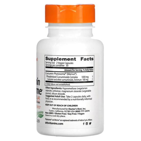 Doctor's Best Curcumin Phytosome With Meriva 500mg Vegicaps 60 Vegicaps