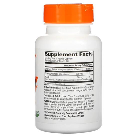 Doctor's Best Energy + CoQ10 NADH & B12 Vegicaps 60 Vegicaps