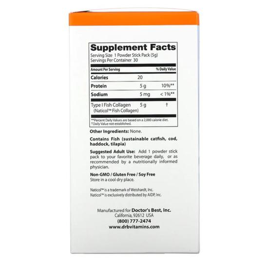Doctor's Best Fish Collagen With Naticol Fish Collagen 30 Packs