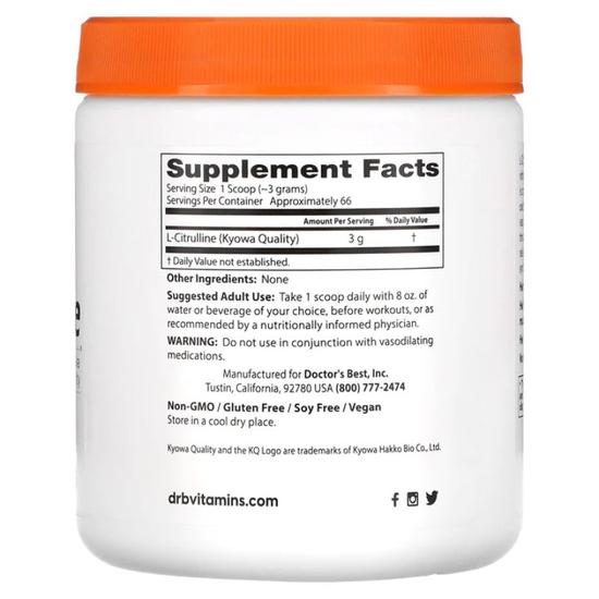 Doctor's Best L-Citrulline Powder 200g