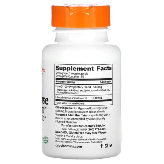 Doctor's Best Menopause Spectrum With EstroG-100 Vegicaps 30 Vegicaps
