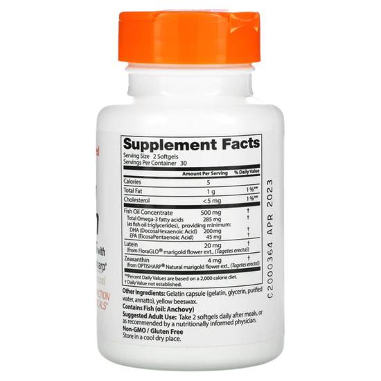 Doctor's Best Natural Vision Enhancers Softgels 60 Softgels