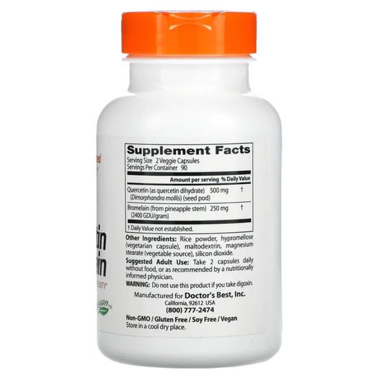 Doctor's Best Quercetin Bromelain Vegicaps 180 Vegicaps