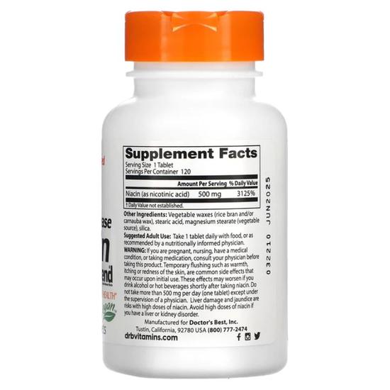 Doctor's Best Time-release Niacin With niaXtend 500mg Tablets 120 Tablets