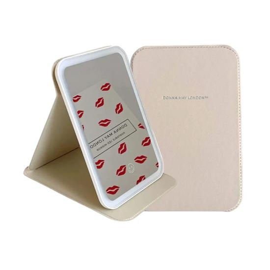 Donna May London Full Face Portable LED Mirror: Blush Pink