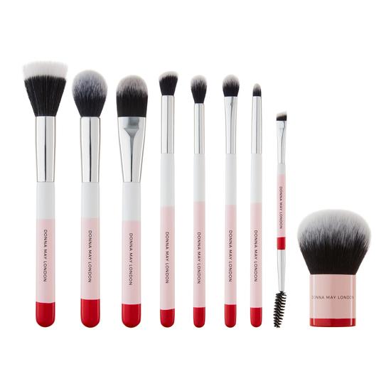 Donna May London Full Size Makeup Brush Set 10 Brushes
