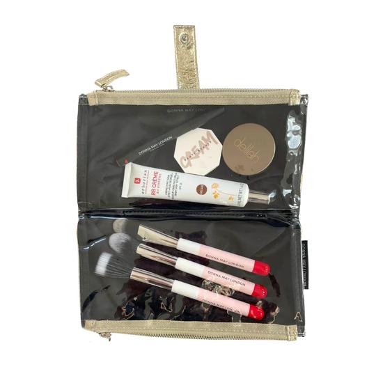 Donna May London Knick Knack Bag Makeup & Toiletries Organiser Gold
