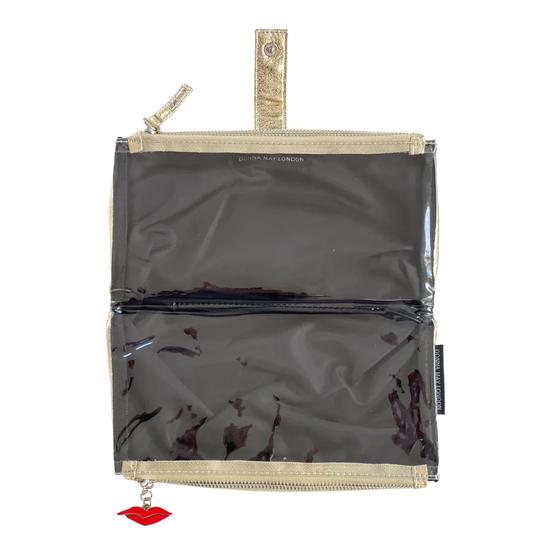 Donna May London Knick Knack Bag Makeup & Toiletries Organiser Gold