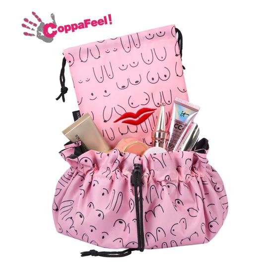 Donna May London SPECIAL EDITION Open Flat Makeup Bag Proudly Supporting CoppaFeel!