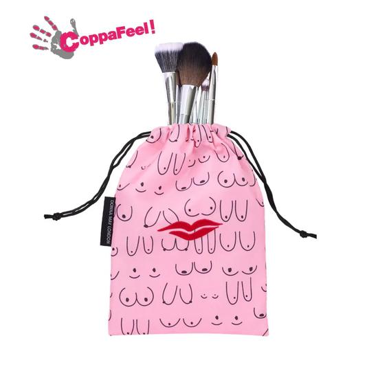 Donna May London SPECIAL EDITION Open Flat Makeup Bag Proudly Supporting CoppaFeel!