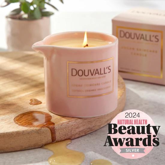 Douvall's Argan Massage Candle Vanilla Jasmin & Ginger 180g