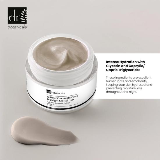 Dr Botanicals 12-Hour Overnight Green Tea Night Moisturiser Duo Pack 50ml x 2