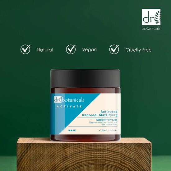 Dr Botanicals Activate Charcoal Mattifying Mask For Oily Skin 60ml