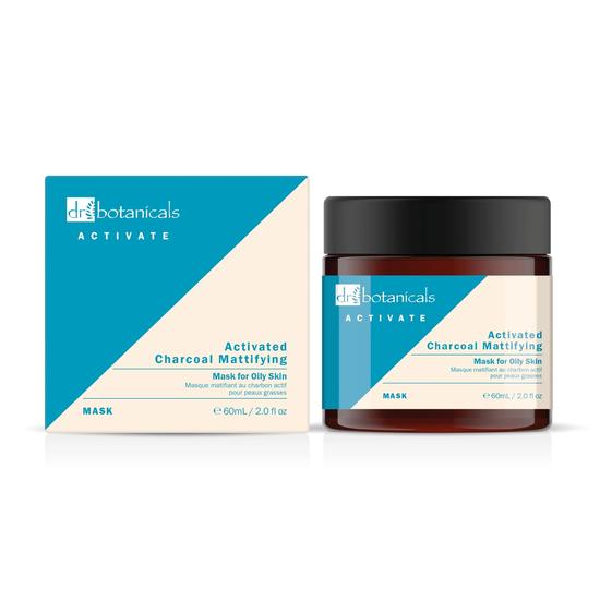 Dr Botanicals Activate Charcoal Mattifying Mask For Oily Skin Twin Value Savings Pack 60ml