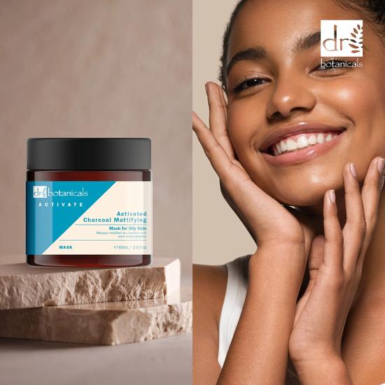 Dr Botanicals Activate Charcoal Mattifying Mask For Oily Skin Twin Value Savings Pack 60ml
