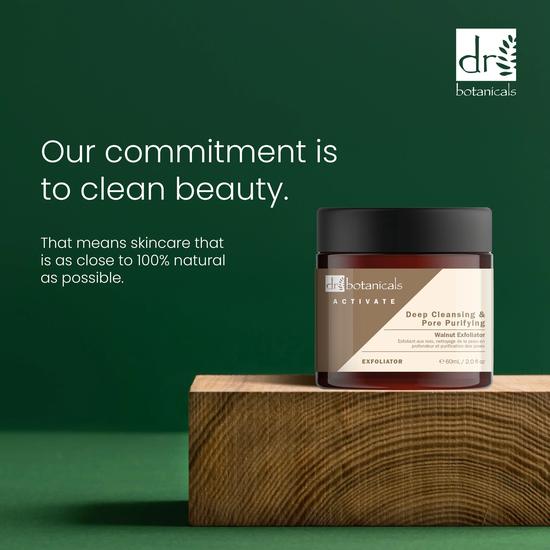 Dr Botanicals Activate Deep Cleansing & Pore Purifying Walnut Exfoliator Twin Value Savings Pack 60ml