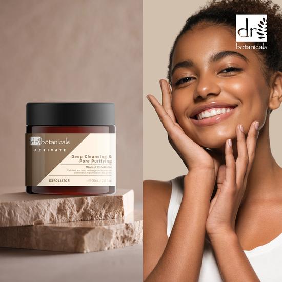 Dr Botanicals Activate Deep Cleansing & Pore Purifying Walnut Exfoliator 60ml