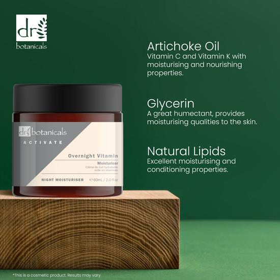 Dr Botanicals Activate Overnight Vitamin Moisturiser 60ml