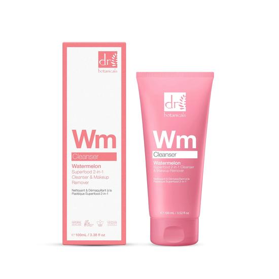 Dr Botanicals Advanced Watermelon Superfood 2-in-1 Cleanser & Makeup Remover With Glycolic Acid, Salicylic Acid & Lactic Acid 100ml