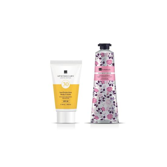 Dr Botanicals Anti-Ageing SPF 30 Moroccan Rose Light Summer Body Kit