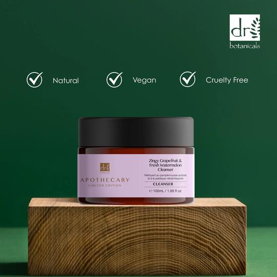 Dr Botanicals Anti-Ageing Zingy Grapefruit & Fresh Watermelon Cleanser 100ml x 2