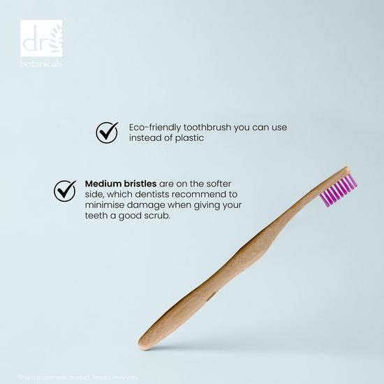 Dr Botanicals Bamboo Toothbrush Purple