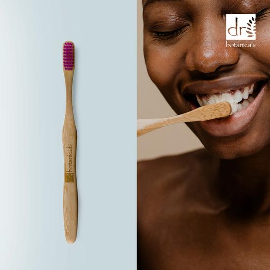 Dr Botanicals Bamboo Toothbrush Purple