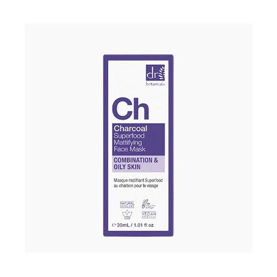 Dr Botanicals Ch Charcoal Superfood Mattifying Face Mask 30 ml