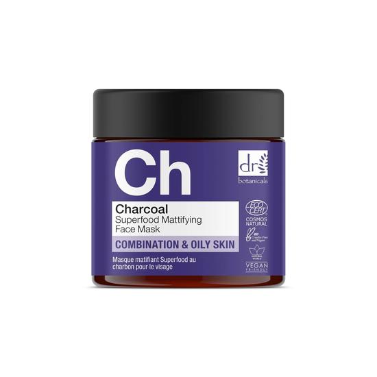 Dr Botanicals Charcoal Superfood Mattifying Face Mask Duo Pack 60ml x 2