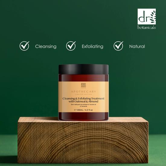 Dr Botanicals Cleansing & Exfoliating Treatment With Oatmeal & Almond Twin Value Savings Pack 120ml