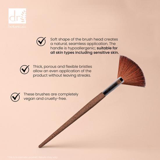 Dr Botanicals Coffee Ground Fan Brush