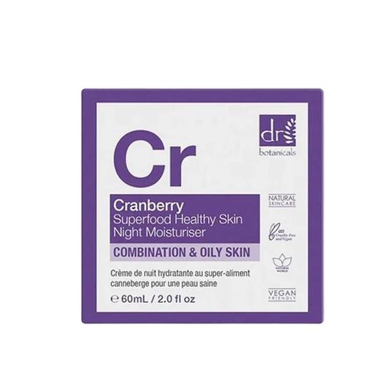 Dr Botanicals Cr Cranberry Superfood Healthy Skin Night Moisturiser 60ml